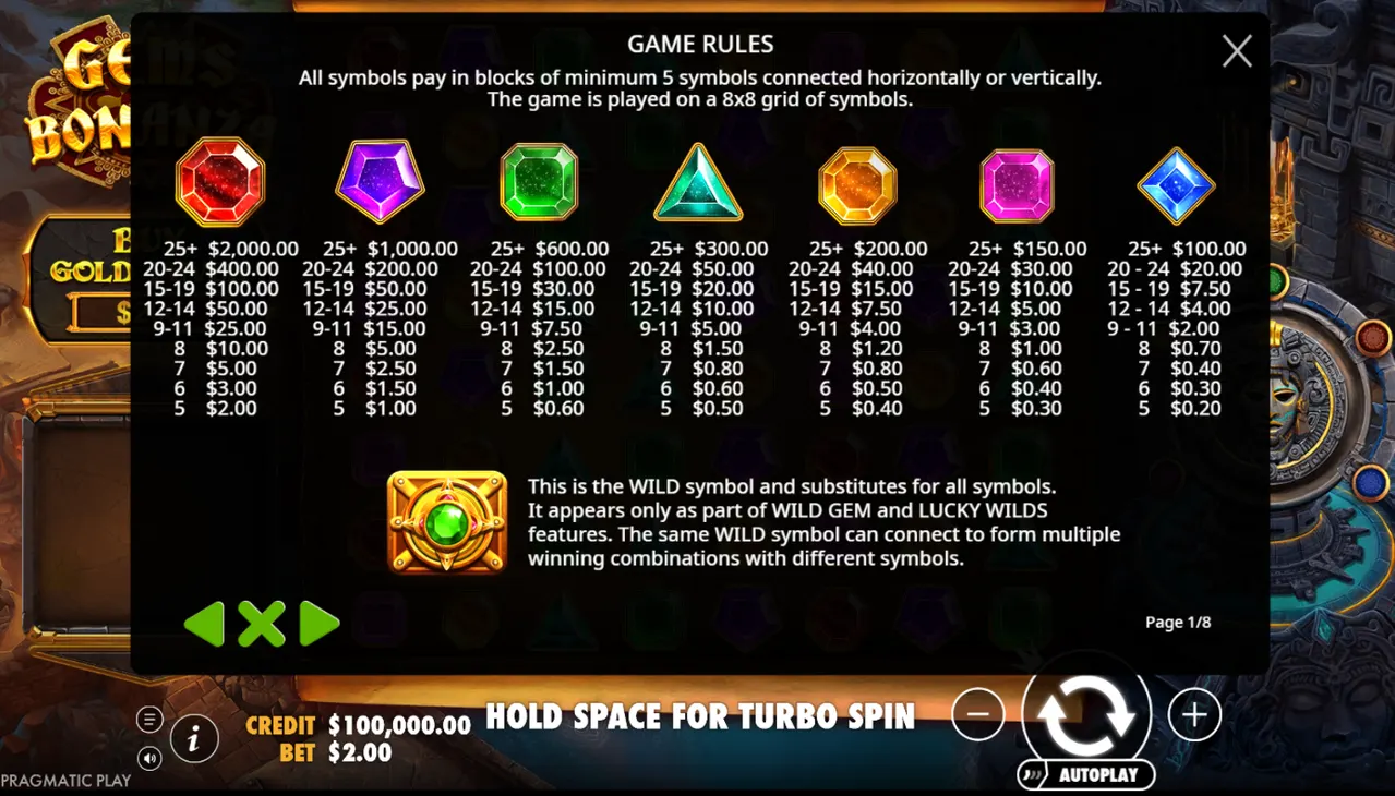 Gems Bonanza artwork